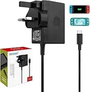 Charger for Switch/Switch OLED/Switch Lite, 2.5 Hours 15V/2.6A Fast Charging AC Adapter 5FT Type-C Cable Power Supply for Switch/Switch Lite/Switch Dock and Switch Pro Controller - Support TV Mode