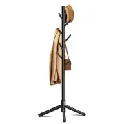 Azaeahom Wooden Coat Rack Stand, Free Standing Coat Rack with 8 Hooks 3