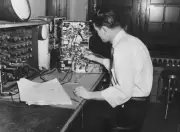 Vtg B&W U.S. WWII Army Airforce Schooling Control Unit Engineers Dept Photo #865