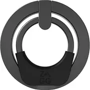 ZAGG Ring Snap 360, Magnetic Ring Accessory – 360 Degree Rotation, Secure Hold with Kickstand – Super Strong Magnet, Compatible with MagSafe Devices, iPhone 14 & Snap Compatible Devices, Black