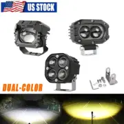 3'' Inch 80W LED Cube Pods Amber Off Road Driving Lights Spot Work Light Bar Fog