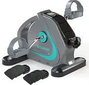 Under Desk Bike Pedal Exerciser Portable Mini Home Exercise Bike with 5LBS Flywheel Sitting Peddler Exerciser for Seniors Legs and Arms Trainer Physical Therapy Equipment Fitness Exercise