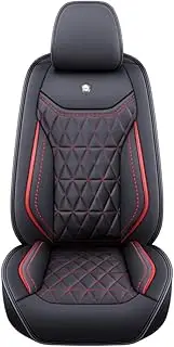QIOZO car seat Cover Suitable for Fiat Sedici Bravo Freemont Pulse Argo Panda Auto Parts/Waterproof/Black red