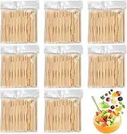 Elesunory 1000 PCS Bamboo Forks 3.34 Inches, Natural Bamboo Cocktail Forks, Disposable Mini Forks for Appetizers, Blunt End Appetizer Forks for Charcuterie Board Accessories