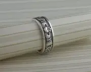 Sterling Silver Celtic Claddagh Wedding Ring IRISH 9