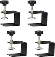 4 Pcs Drawer Front Installation Clamps,Adjustable Stable Furniture Woodworking Jig Cabinet Installation Tools Front Drawer Woodworking Clamps Drawer Jig For Tables Desk Mount(Black)