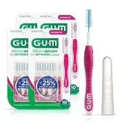GUM Proxabrush Go Betweens Moderate Toothbrushes 10 Count for Braces Cleaning