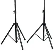 Rok-It RI-SPKRSTDSET Pair of Tripod Base Speaker Stands with Carrying Bag