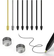 Metal Nibs/Tips Replacement for Samsung Galaxy Tab S9/S9FE+/S9 Ultra/S8/S8+/S8 Ultra/S7/S7 FE/S6/S6 Lite/S22/S23/S24 Ultra S Pen，Plastic + Copper + Titanium Nibs/Tips+Clip + Organizer (2+6 pcs Set)