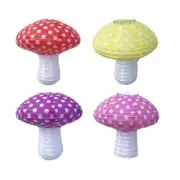 Tissue Paper Lanterns Colorful Decorative Mushroom Lantern Lamps Forest Theme