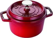 staub La Cocotte Round 40510-250 Pico Cocotte Round Cherry, 5.5 inches (14 cm), Small, Both Handed Casting, Enameled Pot, Induction Compatible, Japanese Authentic Product