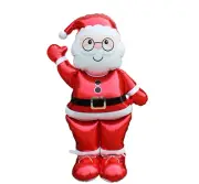 Wizardi 35 x 61" Santa Christmas Standing Foil Balloon Decoration