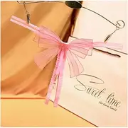 [LINYAXIA] Embroidered Panties Bow Tie Shape Pants Sexy Lace Open Crotch Thong Mesh Yarn Perspective Women Underwear Thongs Body Decorated Chain
