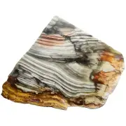 Polished Ribbon Stone (Ribbonstone) Slab, Banded Chert Chalcedony Jasper, 354G