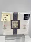 WILLIAM MORRIS England QUEEN Cotton Percale Sheet Set Woodland Floral Coral Pink