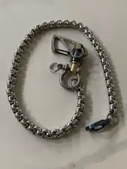 Wallet Chain/Card Holder, Titanium Carabiners & Swivel, 19”, Blue