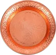 ERINGOGO Hand Hammered Decorative Bowl Buddhist Water Bowls Copper Decoration Buddhist Offering Jug Plate Table Jewelry Dish Copper Golden