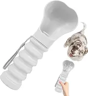 Portable Dog Water Bottle, Drinking Cup Water Dispenser with Strap, Compact Dog Food Container Feeding Cup for Walking Camping Hiking