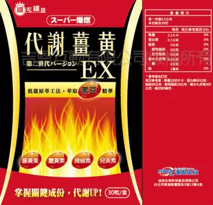 遠東生技 超級爆燃代謝薑黃EX(30粒/盒) (7.1折)
