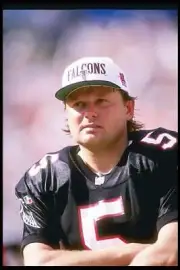 Kicker Morten Andersen Atlanta Falcons looks on during a game a- 1995 Old Photo