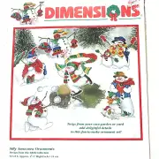 Dimensions 8648 Counted Cross Stitch Kit, Silly Snowmen Ornaments