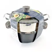 D&W Deane & White Nonstick Steamer Multi Pot Casserole Set Black-4.5-qt, 9.5