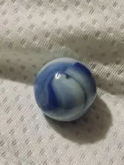 Antique Peltier Moody Blue Milk Glass Marble 14/16”