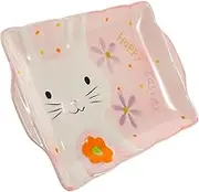 Yardwe Rabbit Ceramic Baking Dish Adorable Bunny Appetizer Tray for Parties Home Use Easy to Clean Multiuse Design for Meals
