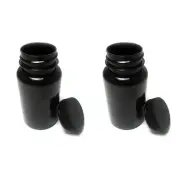 2Pc Empty Pill Bottles Medicine Container Vitamin Capsule Drug Holder Bk
