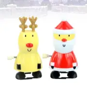 2 Pcs Kids Clockwork Toys Xmas Party Spring Toy Retro Wind Up Toys
