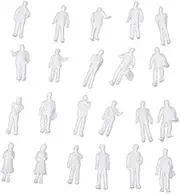 GRARRO 100Pcs HO Scale 1:100 White Model People Unpainted Train Figures