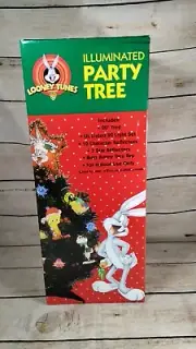 1998 Looney Tunes 20" Illuminated Party Tree Christmas Ornament Star Lighted Rar