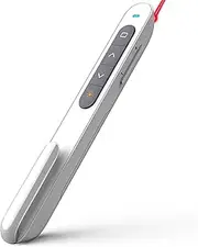 NORWII N27 Presentation Clickers, 328FT Powerpoint Clicker Wireless Presenter Remote, 2.4GHz Hyperlink Volume Presentation Clicker for Powerpoint Computer Laptop Mac(White)