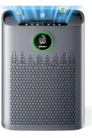 Ecoself HAP-603 True HEPA 2X Air Purifier w/Built-in Dust Sensor Carbon Grey