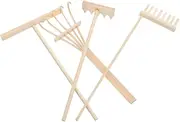 WESIEVYA 4PCS Mini Zen Garden Rake Tools Tabletop Meditation Wooden Sand Rakes for Home and Office Decor Enhance Mindfulness and Tranquility with Miniature Sand Garden Kit