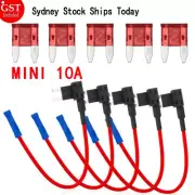 10A Mini APM ATM Blade Fuse Holder Car Add a Circuit Fuse TAP Adapter Kit AU