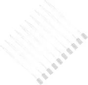 KALLORY 10pcs Long Beaded Needles for Bead Threading Lightweight DIY Needles for Jewellery Making Highly Polished for Easy Use with Rice Beads for Hand Embroidery and Craft Projects
