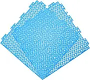 2pcs Interlocking Pool Drainage Mats Durable Cushion for Above Ground Safe Non Slip Flooring for Play Area Water Adventures