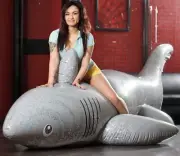 Huge aufblasbare shark shiny **10+ feet+/3.2m+ long** Pooltoy big Inflatable