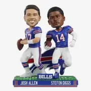Josh Allen & Stefon Diggs Buffalo Bills Bobblemate Dual Bobblehead NFL Football