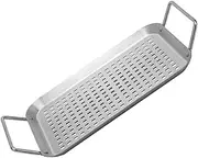 Grilling Tray Durable Grilled Food Pan for Outdoor Cooking Reusable Barbecue Tray for Steak Meat Vegetables and Fish for Gatherings and Buffets