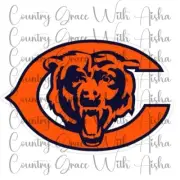 Sublimation Transfer Print Chicago Bears Football Ready To Press Heat Transfer