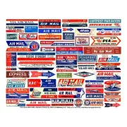 Air Mail Label Stickers, REPRODUCTION Stationary & Gift Making Stickers, 1 Sheet