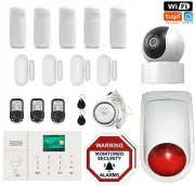 Wireless Home security WiFi app Control DIY Burglar Alarm System+Wifi IP Camera