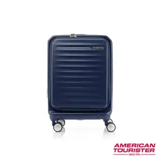 【AMERICAN TOURISTER 美國旅行者】19吋Frontec前開式可擴充抗菌PC防盜拉鍊避震輪登機箱/行李箱(多色可選)