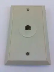 RJ-12 6 CONDUCTOR PHONE JACK WALL PLATE (SINGLE)