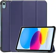 DWaybox Case for iPad 11th Gen 2025 11-Inch – Slim Folio Cover with Adjustable Kickstand | Shockproof Protection & Ultra-Lightweight Hard Shell -Dark Blue