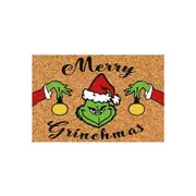 Grinch Door Mat 50x80cm Funny Christmas Decor Outdoor Welcome Carpet Anti Slip Rug Home Festive Holiday Entry Charm