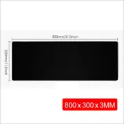 3MM Large Size Gaming Mouse Pad Desk Mat Extended Anti-slip Rubber Speed Mousepad Black-5 Sizes