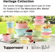 RARE TUPPERWARE Heritage Collection Food Storage Container Set in Vintage Colors